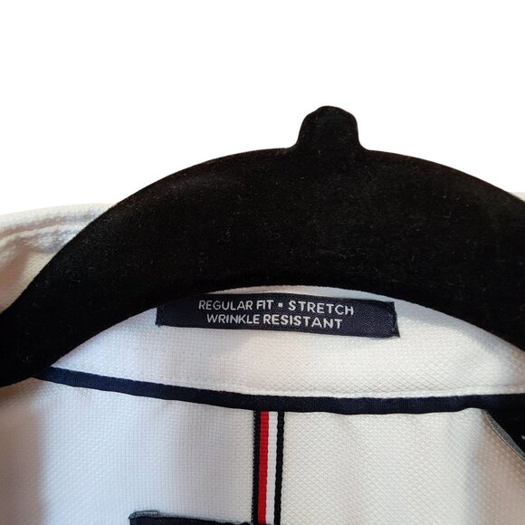 Tommy Hilfiger Mens White Long Sleeve Dress Shirt Regular Fit 16-16.5 - Picture 4 of 5